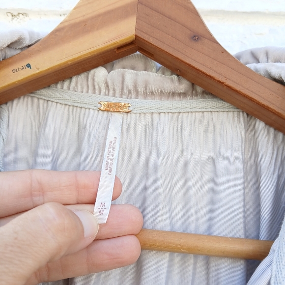 Free People My Best Top Gray Velvet Medium - Picture 5 of 10